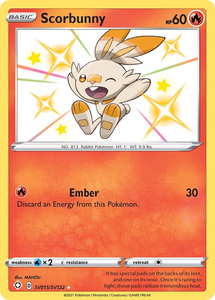 Shining Fates Scorbunny Pokémon card